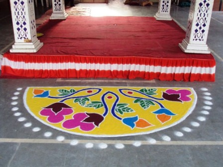 Semi-Circle Easy Rangoli-designs