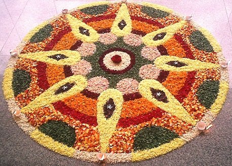 Rangoli fűrészporral