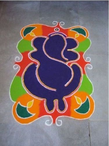 Absztrakt Ganesa Rangoli