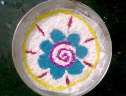 Rangoli a vízen