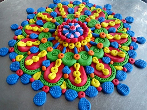 Rangoli Design med ler