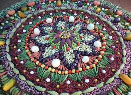 Rangoli med grøntsager