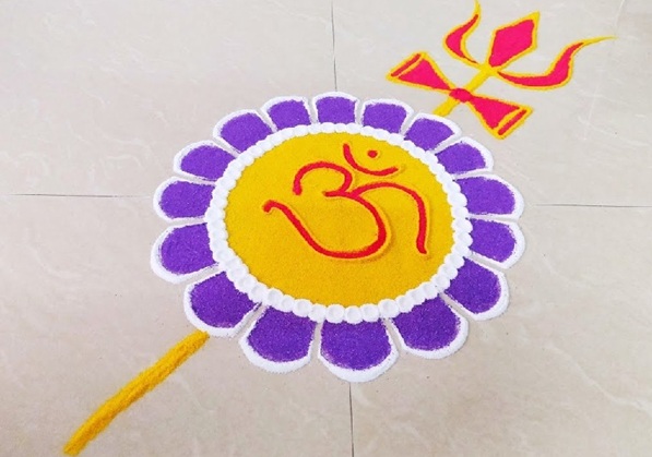 Hagyományos Rangoli design kezdőknek