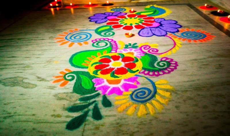 Enkle Rangoli -designs