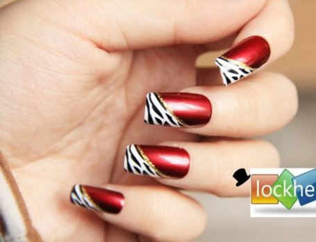 leopard Print Akryl Nail Art