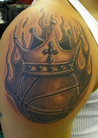 Crown Variation Basketball Tattoos
