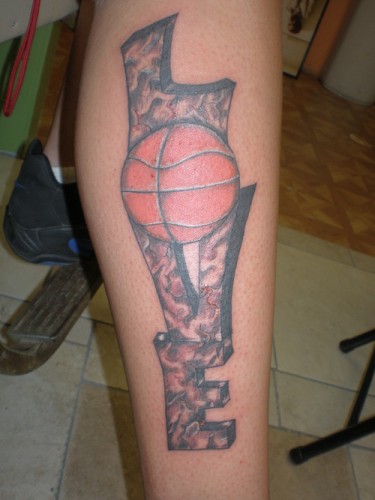 Ætset i ordene Basketball Tattoos