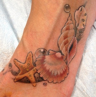 Sea Shell Paisley Tattoo Design