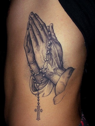 Bedende hænder Religiøse tatoveringer Design