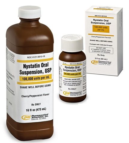 Nystatin oral suspension til vinkel cheilitis