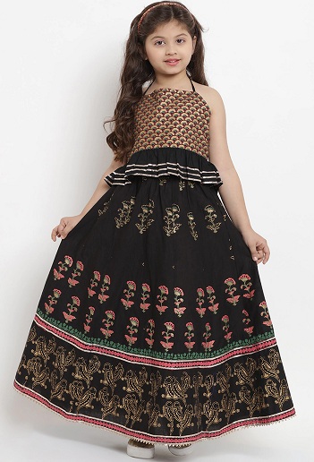 8 årig pige Lehenga