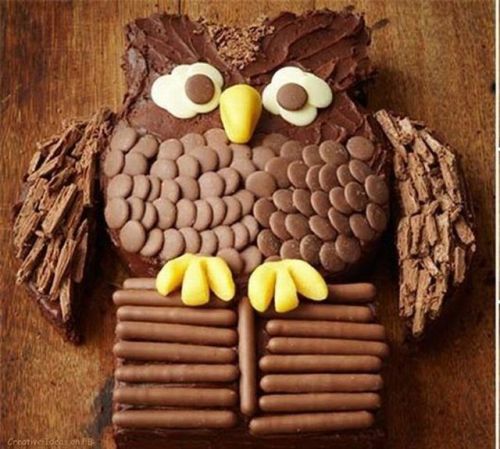 Bagoly születésnapi torta tervez