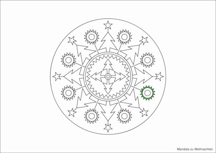 mandala joulua varten värityskuvat joulukuuset