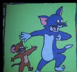 Tom og Jerry Cartoon Rangoli Designs