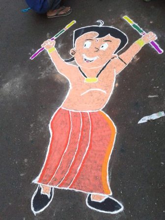 Tegnefilm Chota Bheem Rangoli Kolam