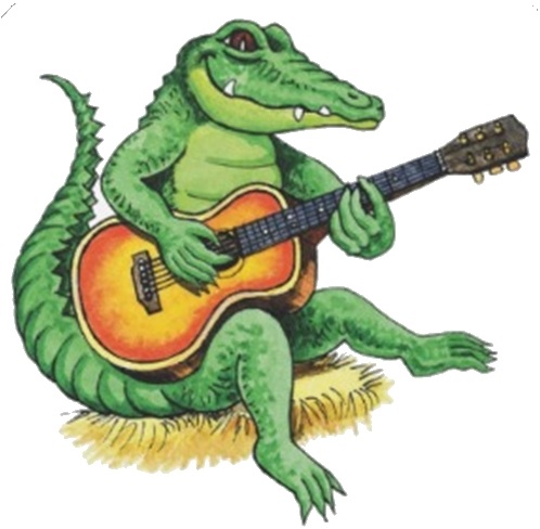Cartoon Alligator Tattoo Design
