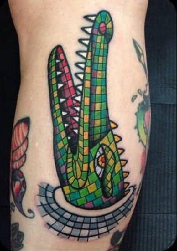Káprázatos krokodil tetoválás tervezés