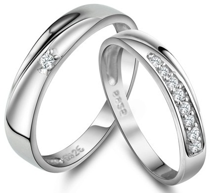 Diamantgraveret ring til par