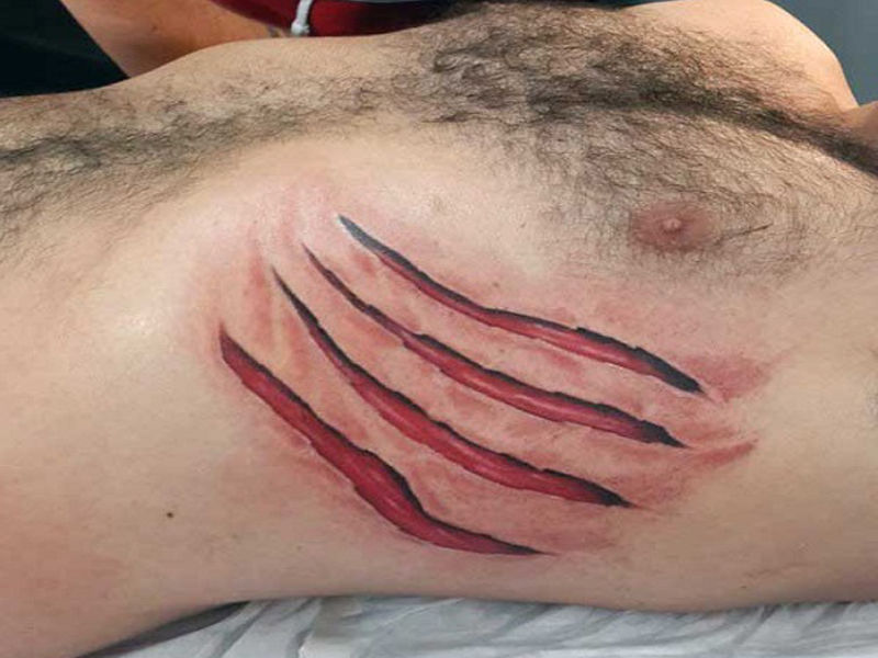 Szakadt bőr tetováló ötletek, minták és képek