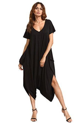 Sheln Casual V -hals Harem Romper