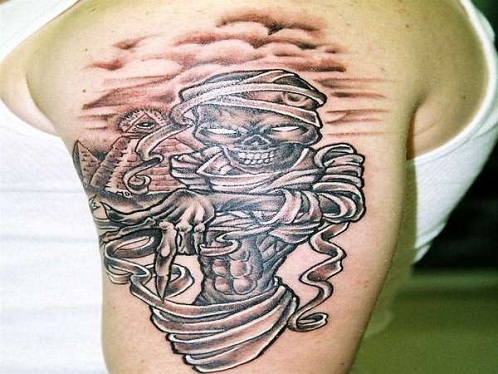 Mesés Wrap Mummy Tattoo Design