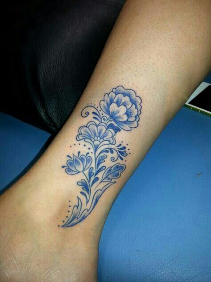 Blå tatoveringsdesign 4