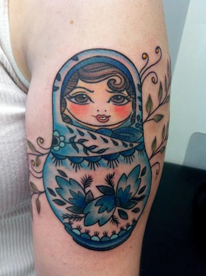 Blå tatoveringsdesign 5