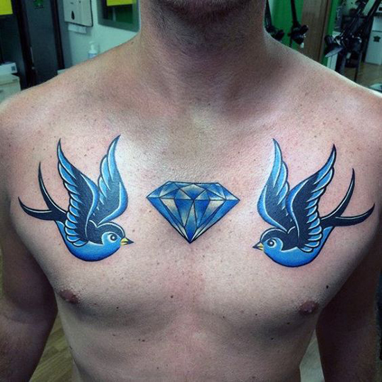 Blå tatoveringsdesign 6