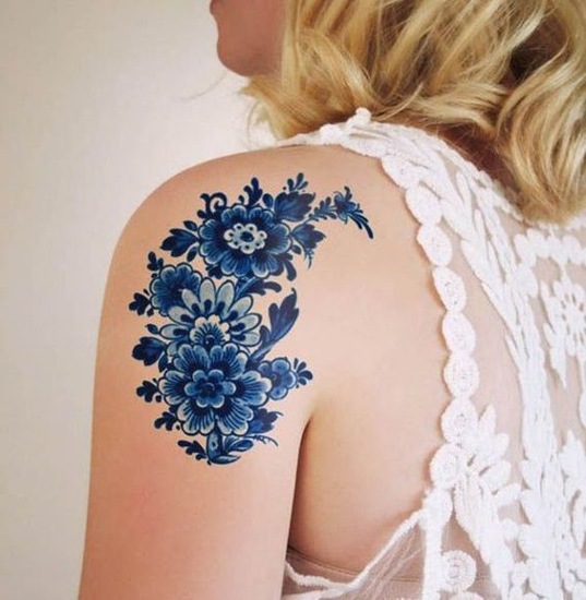 Kék tetoválás minták 7