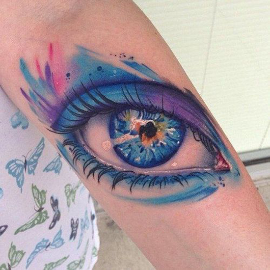 Blå tatoveringsdesign 8