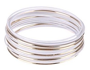 Enkle metal hvide armbånd