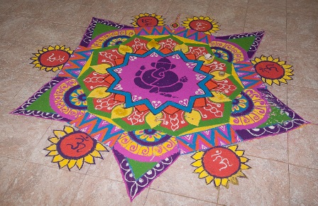 God Rangoli Design til festivaler