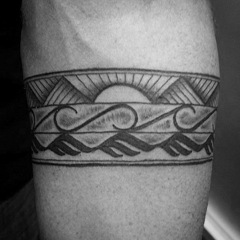 Landoverfladen natur tribal armbånd tatovering
