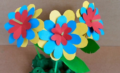 Kézműves papír virág kézműves