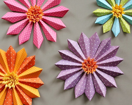 Egzotikusan tervezett papír virágos kézművesség