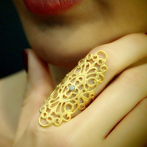 Guld fuld fingerring