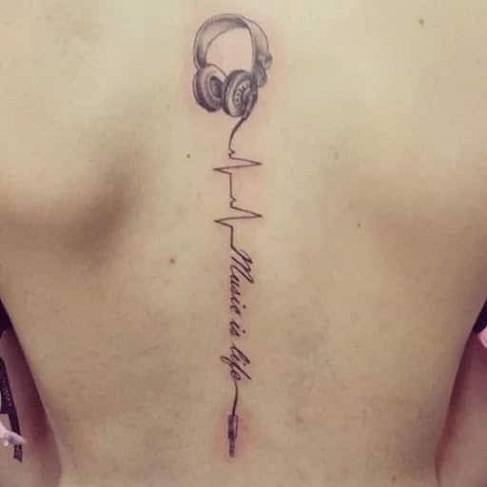 Zenei élet Gerinc tetoválás