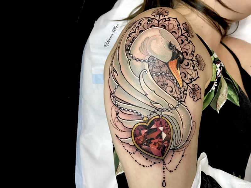 Swan Tattoo Design Ideer Med Betydning