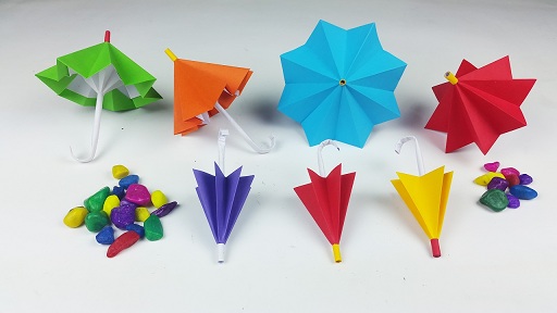 Enkel farvet paraply