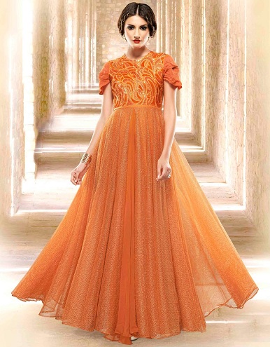 Tomat Orange Gulvlængde Frock