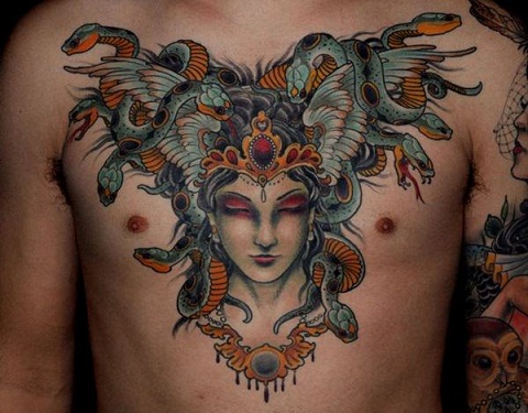 Erőteljes Medusa Tattoo Designs