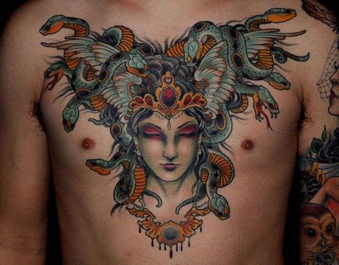 Kraftfulde Medusa Tattoo Designs