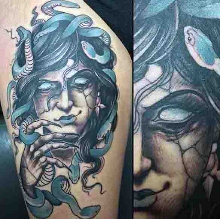 Gonosz típusú Medusa Tattoo Designs