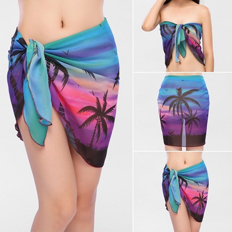 Trykt strand Sarong