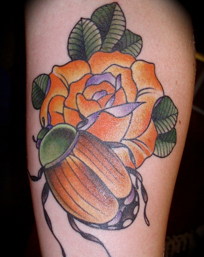 Forførende Beetle Tattoo Design