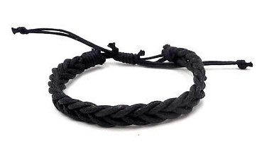 Sort Macrame flettet anklet til kvinder