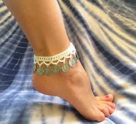 Hæklet Boho Anklet