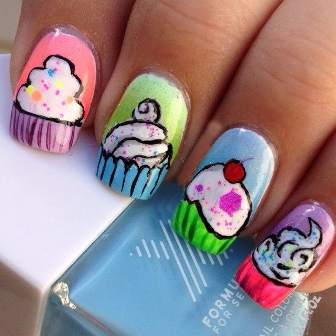 Kopkager og is Nail Art