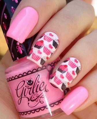 Klistermærke CupCake Nail Art