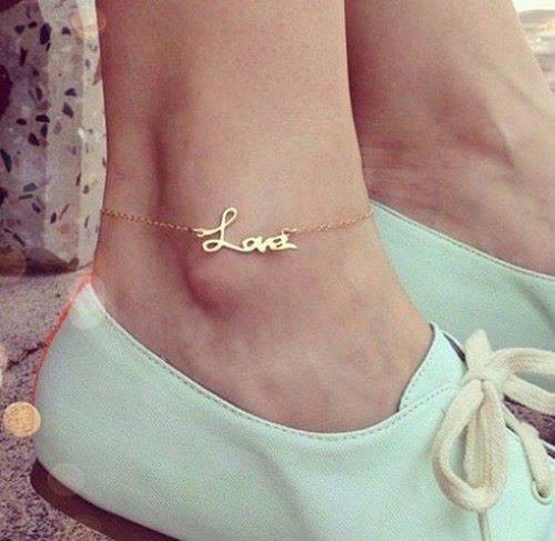 Anklet med navnedesign